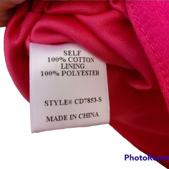 Beau Tissu Bevello Size S Hot Pink Mock Neck Cold Shoulder Dress NWT - Picture 5 of 8